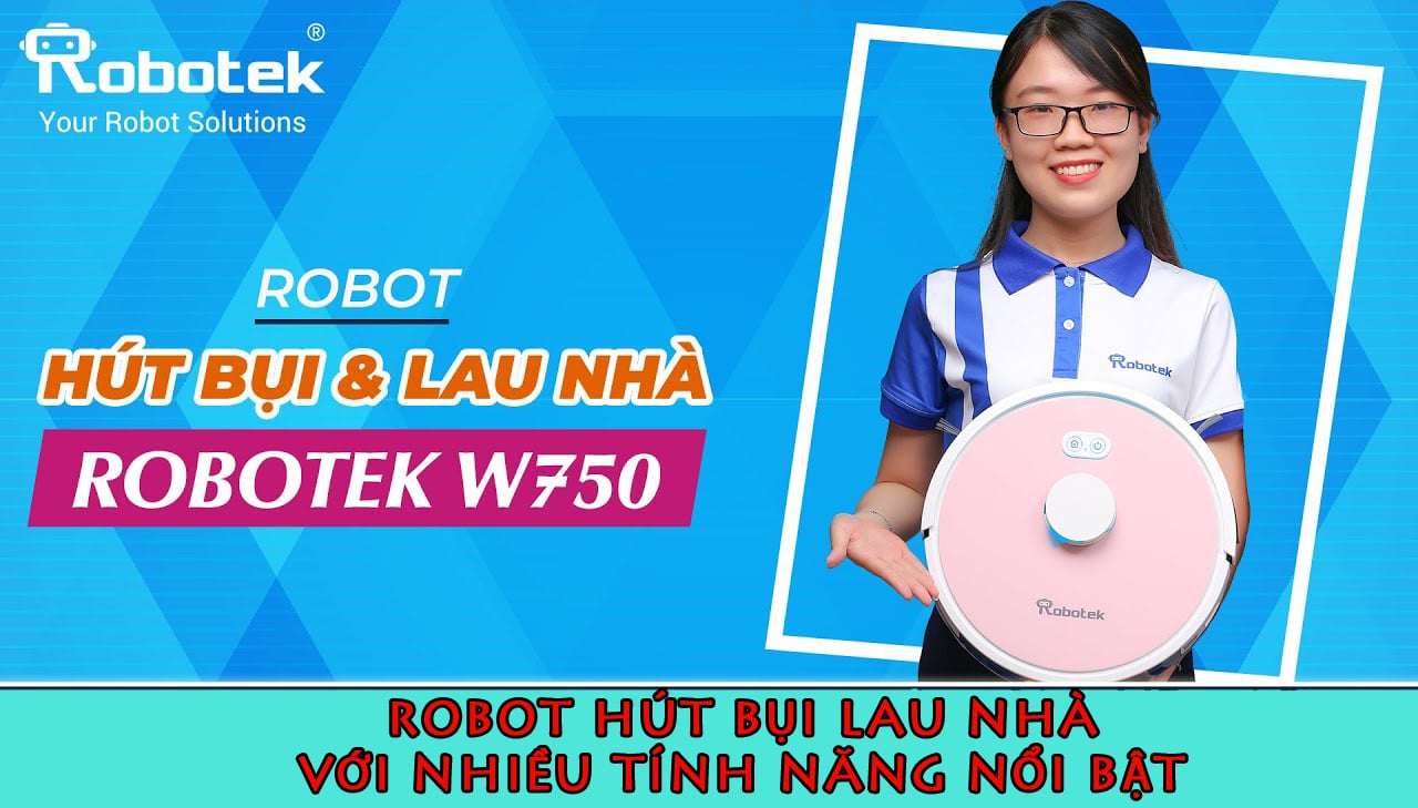 Robot hút bụi và lau nhà Robotek W750