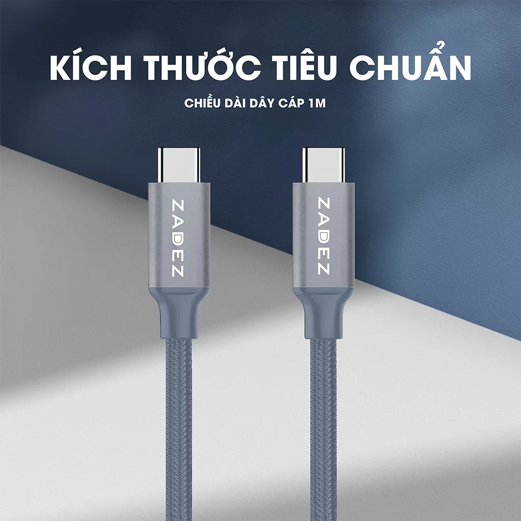 CÁP SẠC NHANH VÀ TRUYỀN DỮ LIỆU DUAL USB-C ZADEZ ZCC 325 CÁP SẠC NHANH VÀ TRUYỀN DỮ LIỆU DUAL USB-C ZADEZ ZCC 325