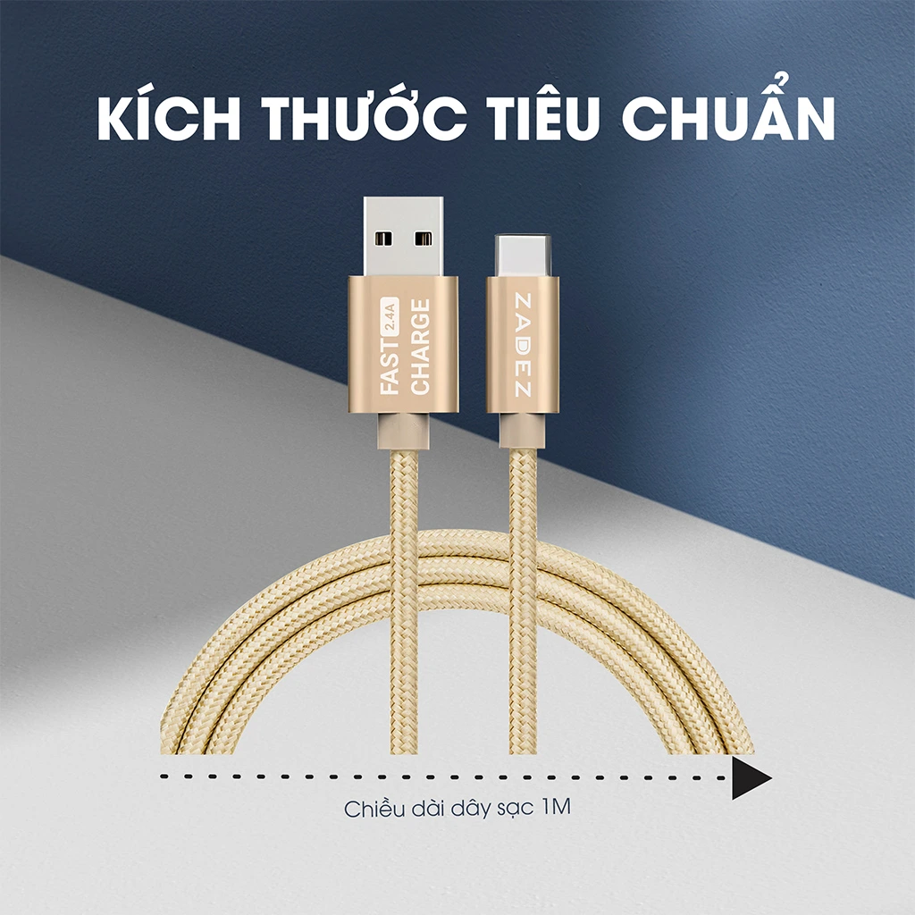 CÁP SẠC NHANH VÀ TRUYỀN DỮ LIỆU TYPE-C ZADEZ ZCC 135 CÁP SẠC NHANH VÀ TRUYỀN DỮ LIỆU TYPE-C ZADEZ ZCC 135