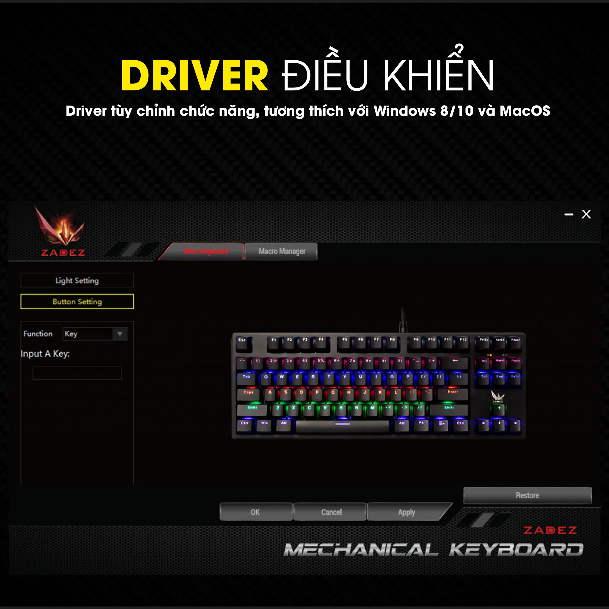 Bàn Phím Gaming ZADEZ GT - 021K Bàn Phím Gaming ZADEZ GT - 021K