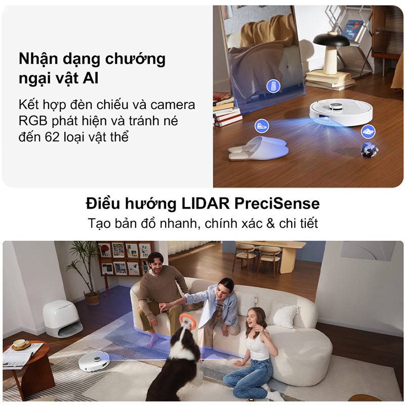 Điều hướng LIDAR PreciSense, nhận dạng chướng ngại vật AI