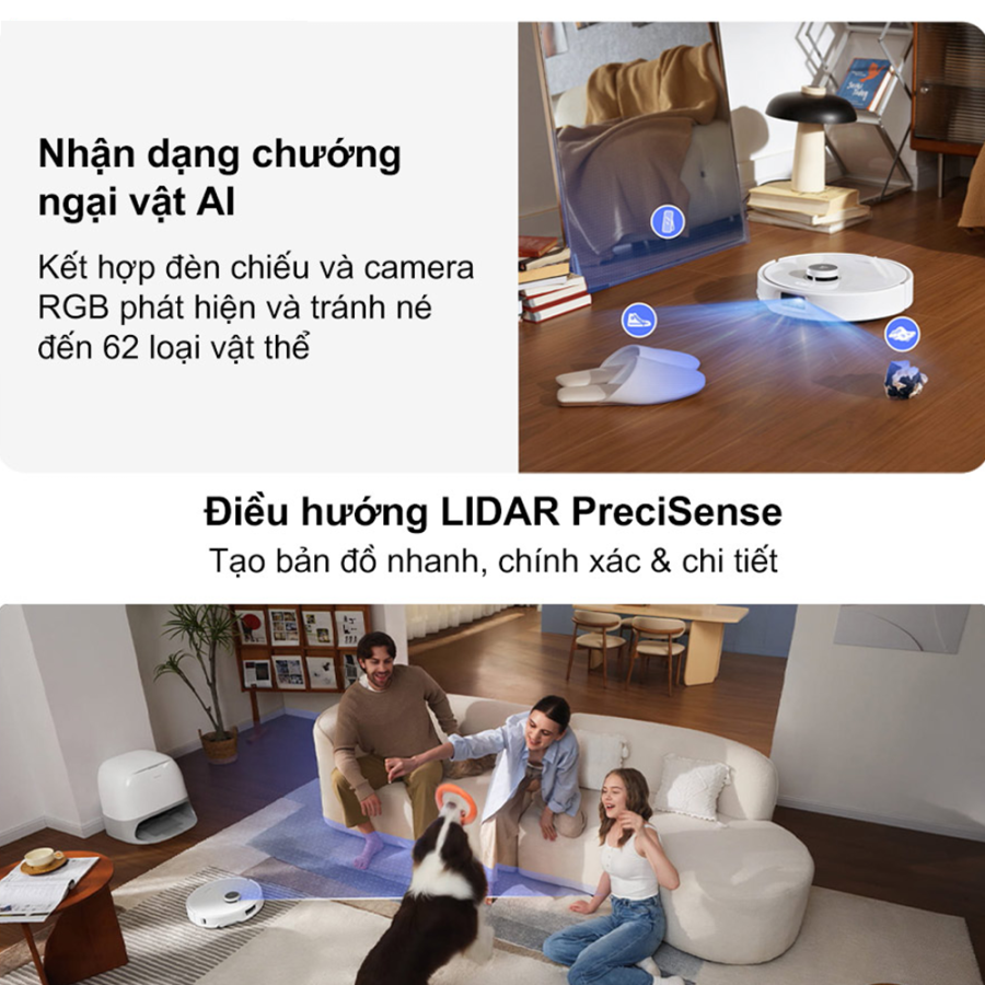 Robot hút bụi lau nhà Roborock Q Revo Curv
