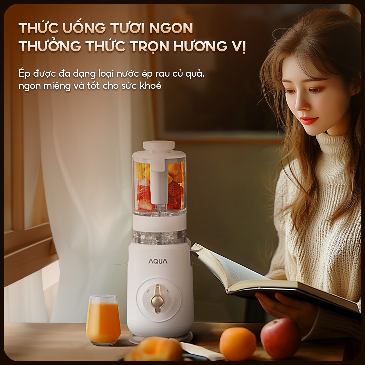Máy ép chậm AQUA AQS-JSJ0901RW-VN Máy ép chậm AQUA AQS-JSJ0901RW-VN