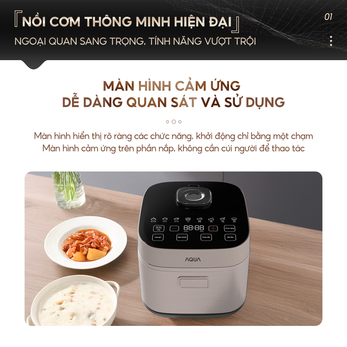 Nồi cơm điện tử AQUA AQS-RBC401R(N)-VN Nồi cơm điện tử AQUA AQS-RBC401R(N)-VN