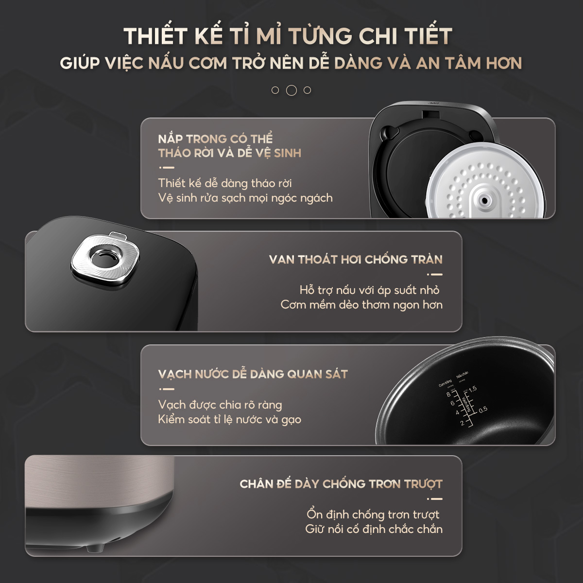 Nồi cơm điện tử AQUA AQS-RBC401R(N)-VN Nồi cơm điện tử AQUA AQS-RBC401R(N)-VN