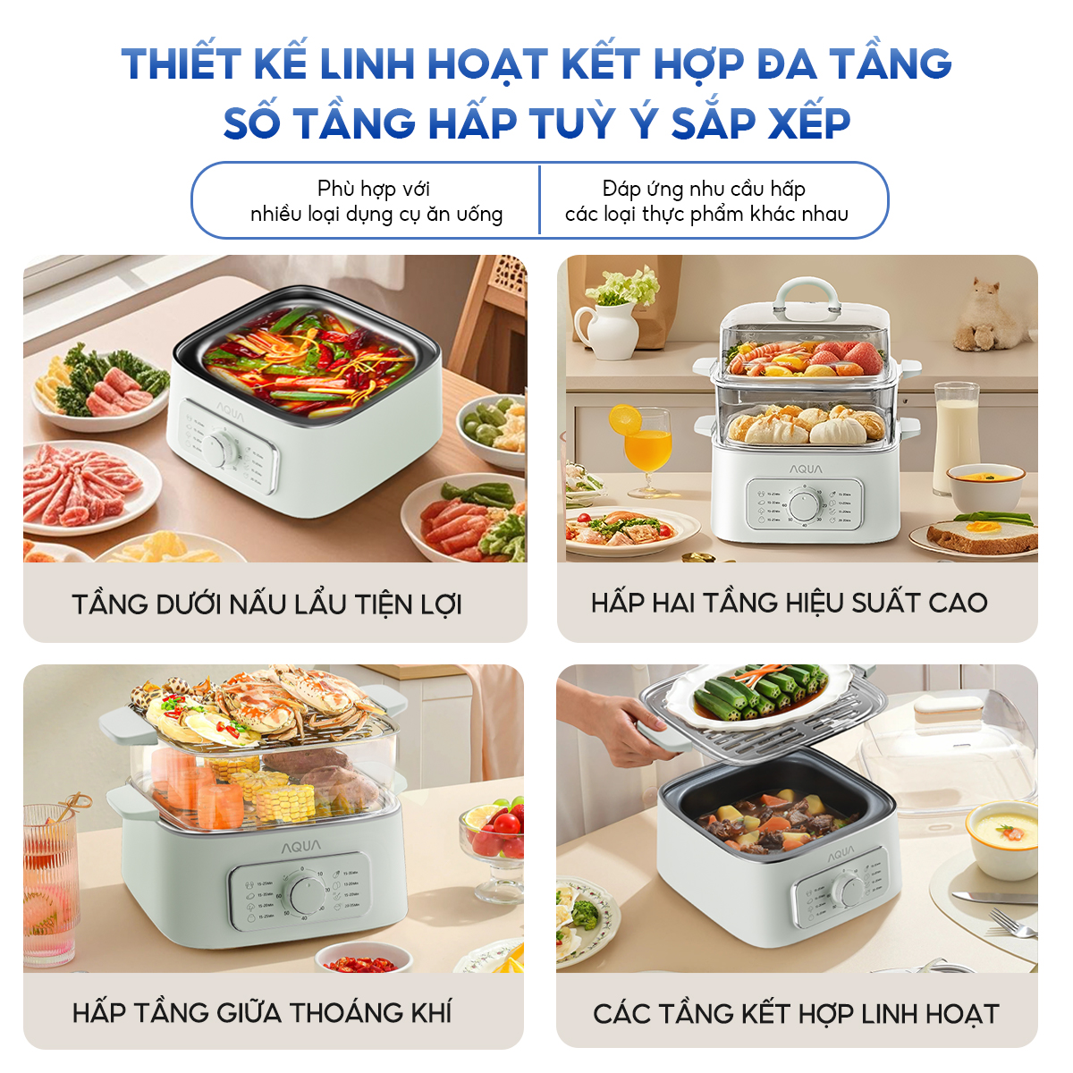 Nồi lẩu điện đa năng AQUA ASMC-ES902(W) Nồi lẩu điện đa năng AQUA ASMC-ES902(W)