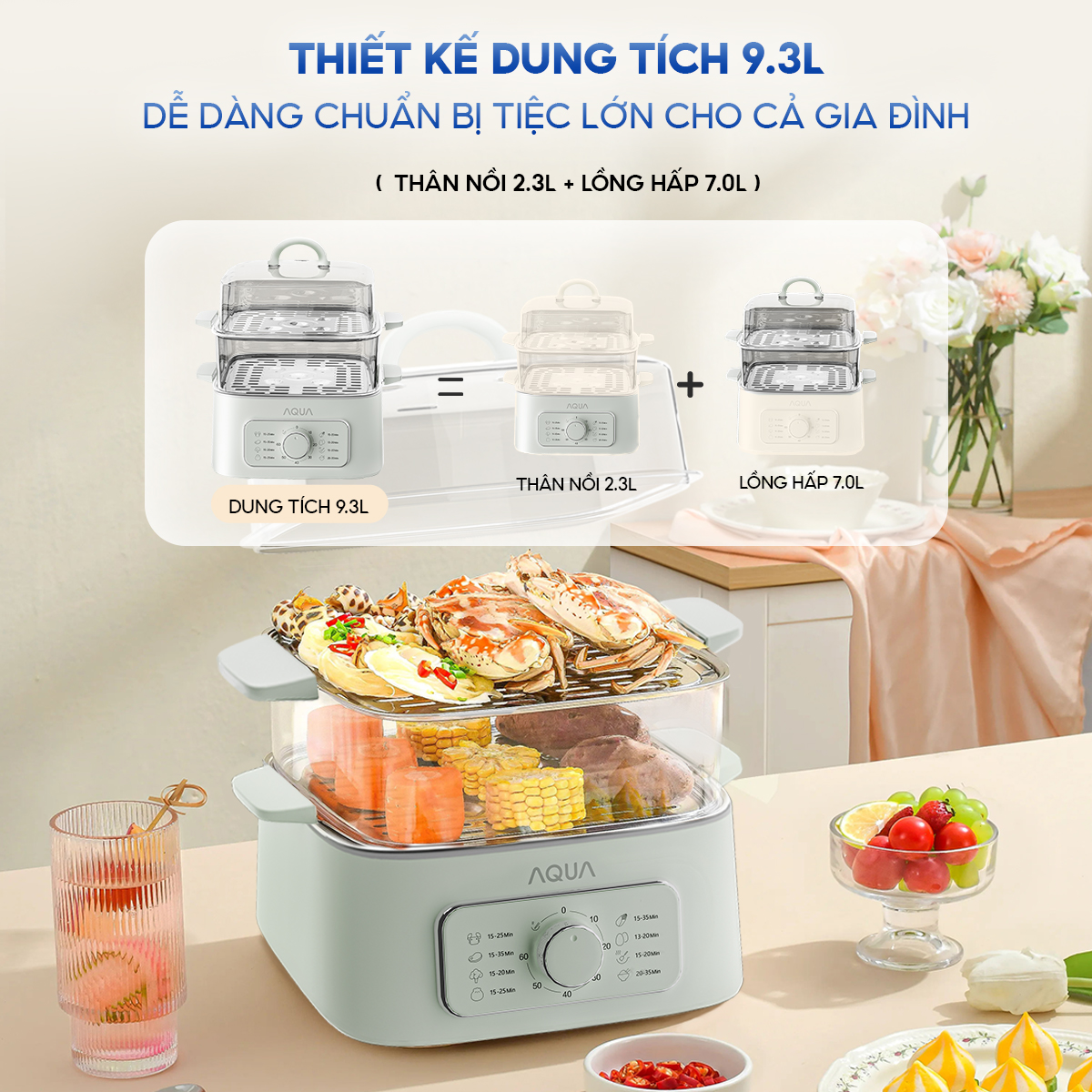 Nồi lẩu điện đa năng AQUA ASMC-ES902(W) Nồi lẩu điện đa năng AQUA ASMC-ES902(W)