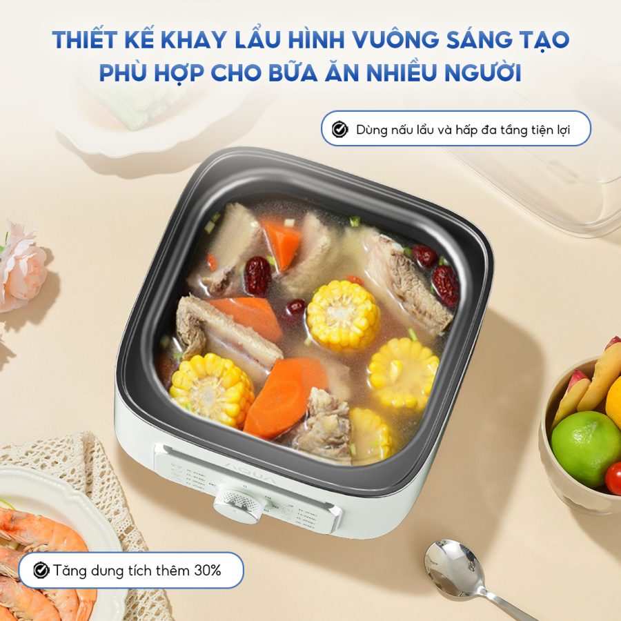Nồi lẩu điện đa năng AQUA ASMC-ES902(W)