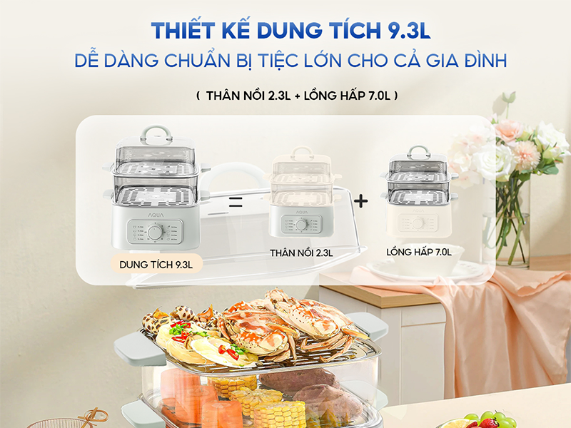 Dung tích lớn phù hợp cho mọi nhu cầu