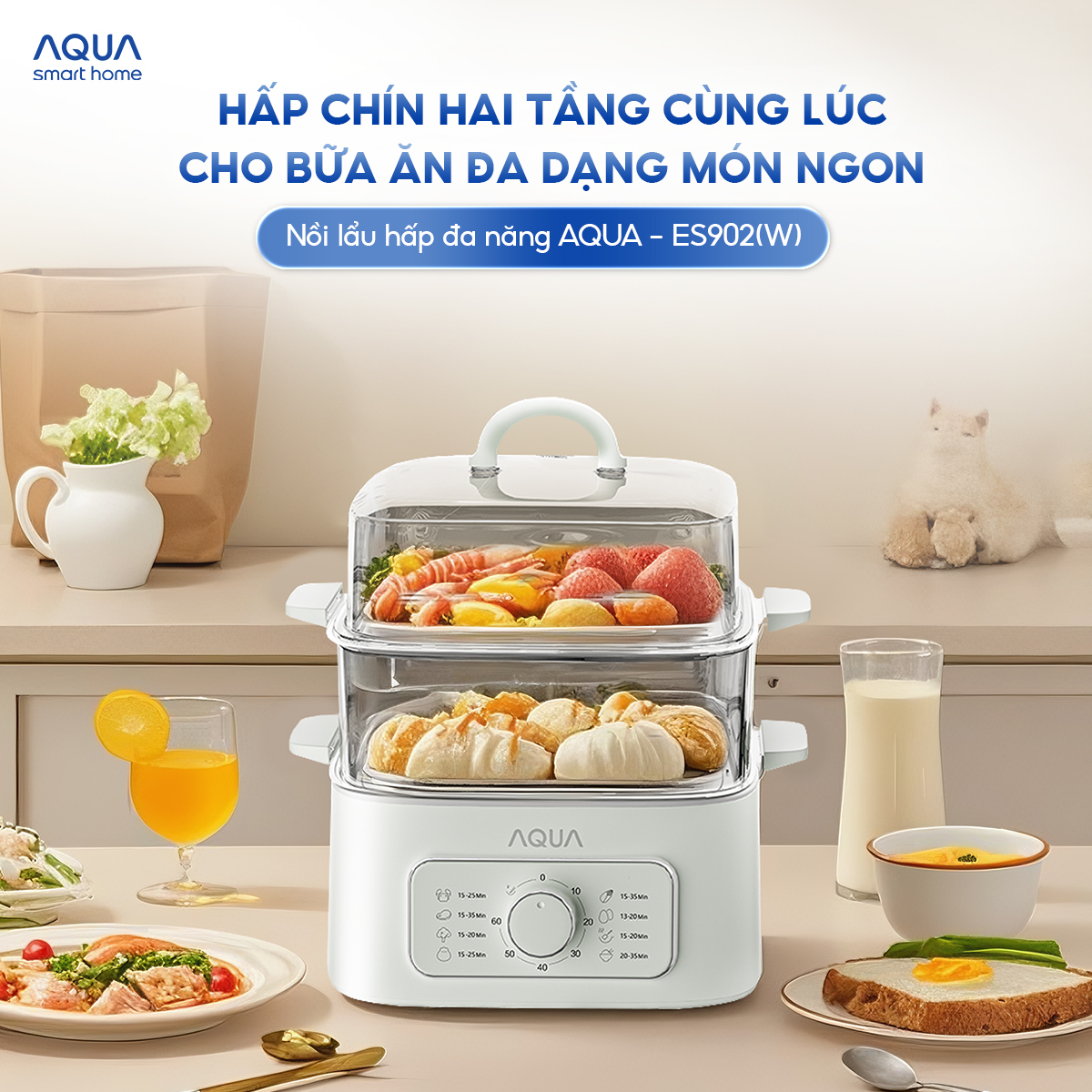 Nồi lẩu điện đa năng AQUA ASMC-ES902(W) Nồi lẩu điện đa năng AQUA ASMC-ES902(W)
