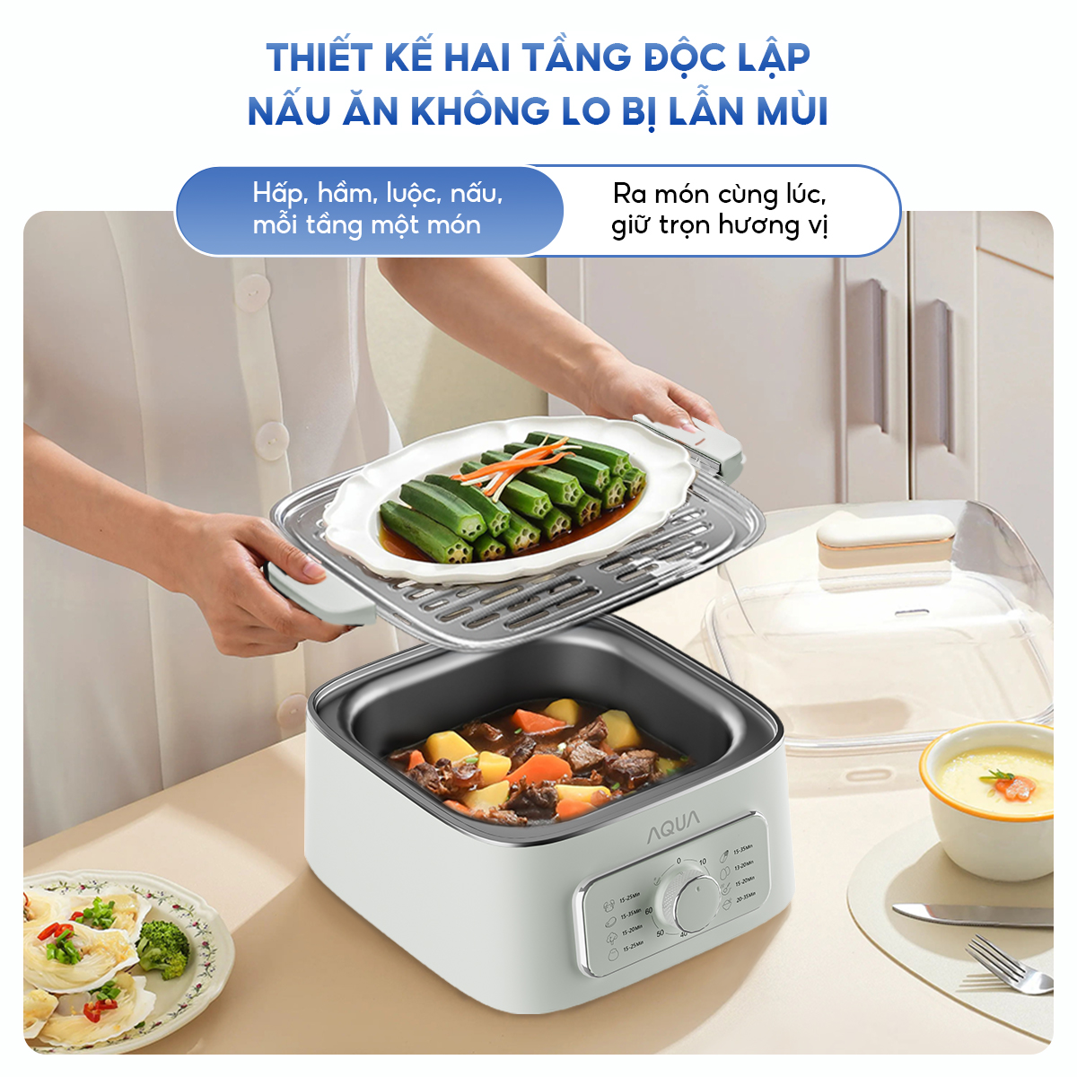 Nồi lẩu điện đa năng AQUA ASMC-ES902(W) Nồi lẩu điện đa năng AQUA ASMC-ES902(W)